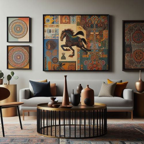 Accentuating with Artwork and Accessories in modern Mexican decor