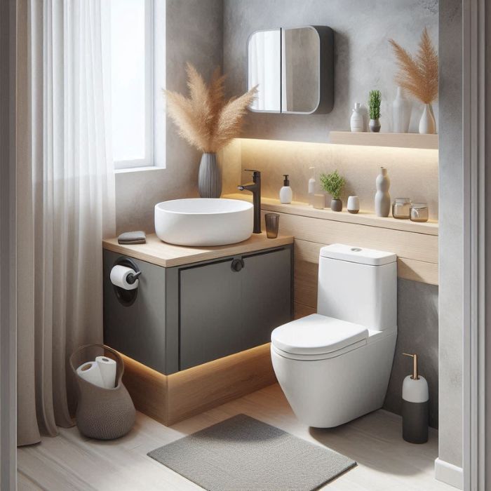 Compact sinks and toilets for a small bathroom remodel