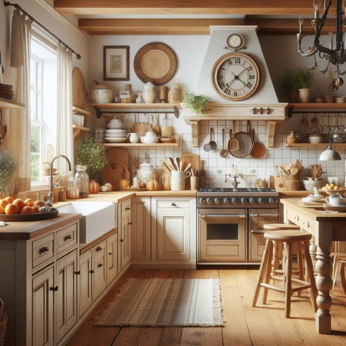 Farmhouse Style Kitchen with rustic charm