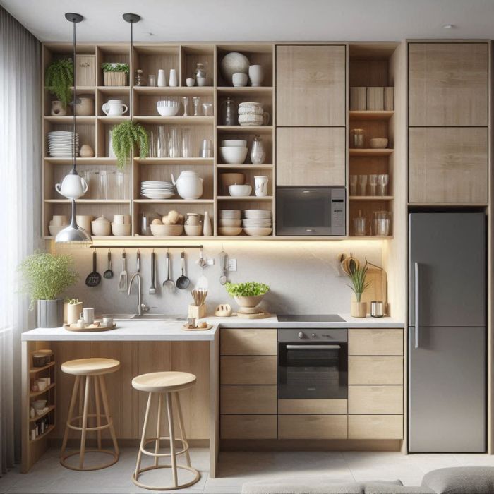  One-Wall Kitchen Layout with straightforward design