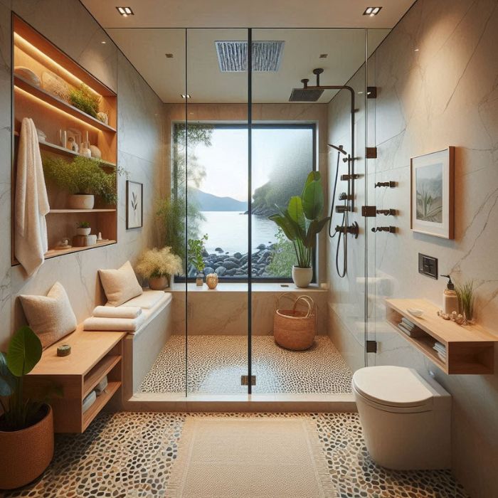 Shower-Only Chic with a spacious walk-in shower