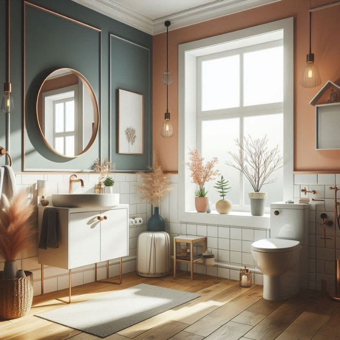 Small bathroom ideas with fresh paint colors