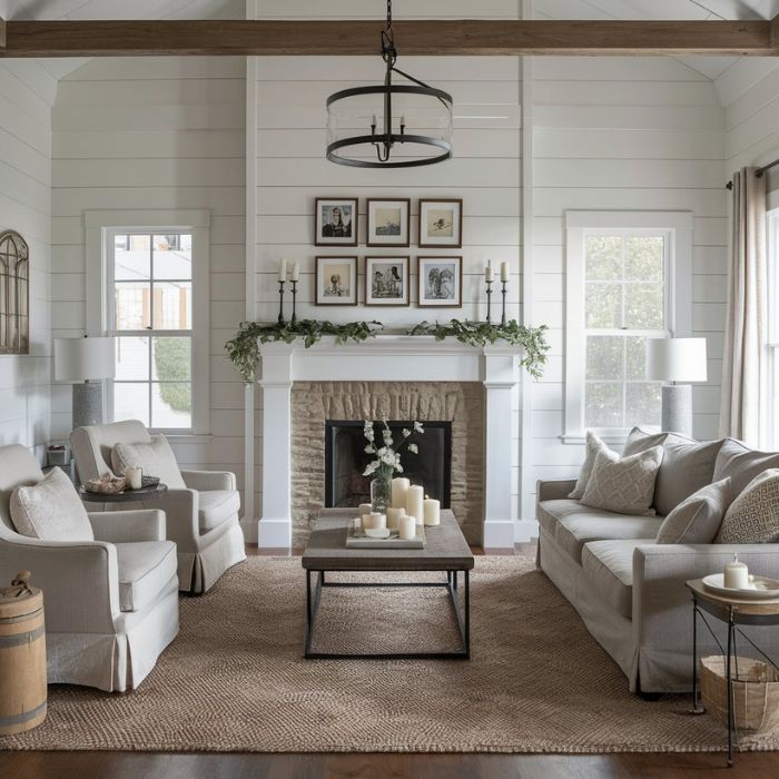 Farmhouse Living Room Ideas (17)