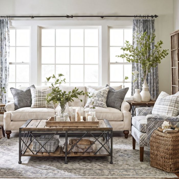 Farmhouse Living Room Ideas 