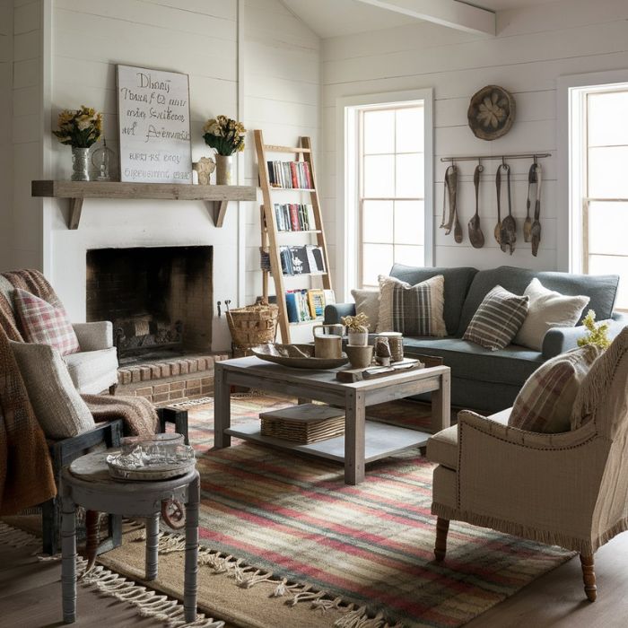 Farmhouse Living Room Ideas (28)