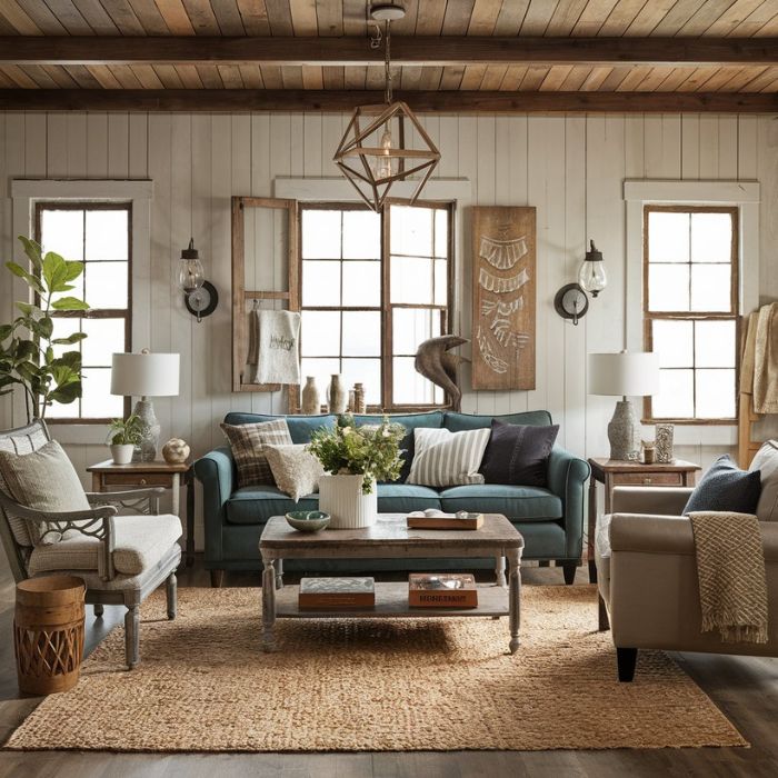 Farmhouse Living Room Ideas (49)