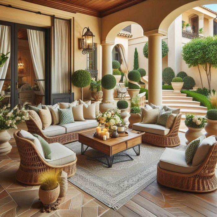 Patio Decorating Ideas with Comfortable Furniture
