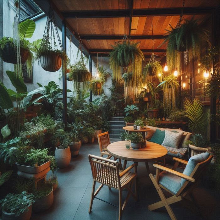 Patio Decorating Ideas with Greenery
