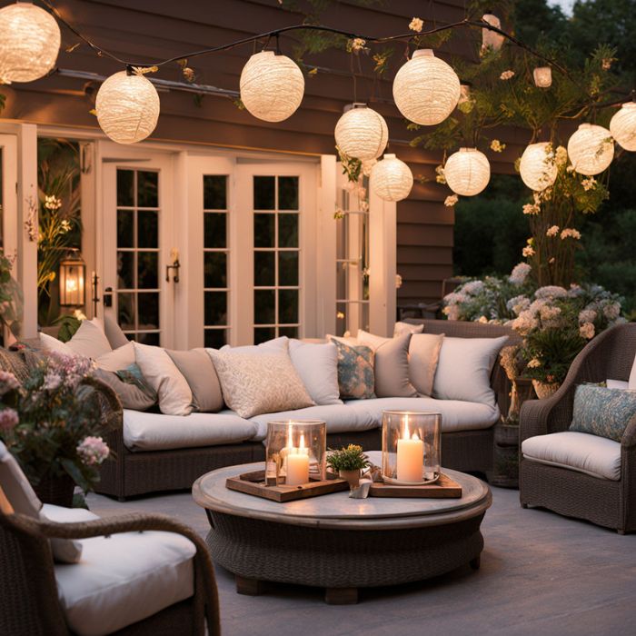 Patio Decorating Ideas with Lighting
