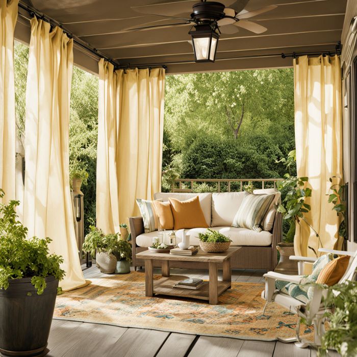 Patio Decorating Ideas with Outdoor Curtains
