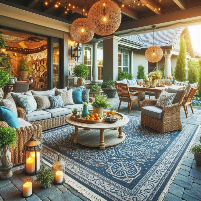 Patio Decorating Ideas with Outdoor Rugs
