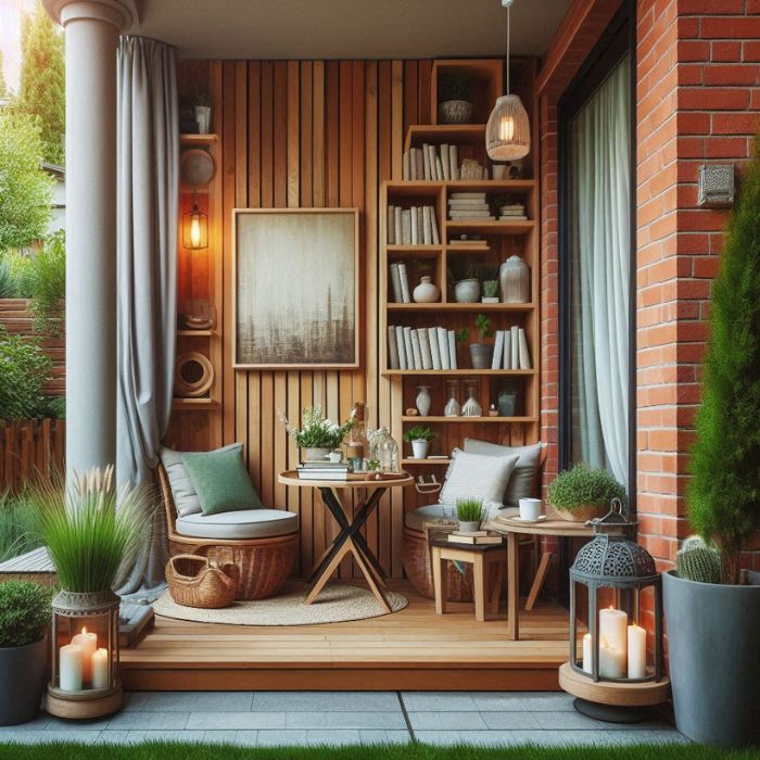 Patio Decorating Ideas with Reading Nook
