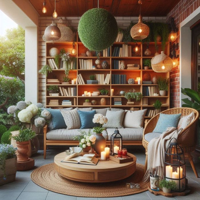 Patio Decorating Ideas with Reading Nook
