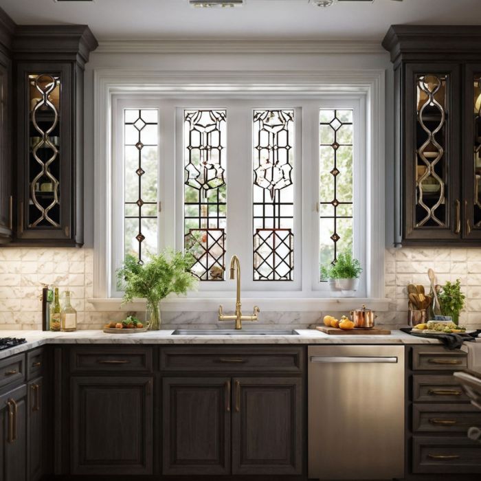 Small Kitchen Window Ideas Add Decorative Grilles
