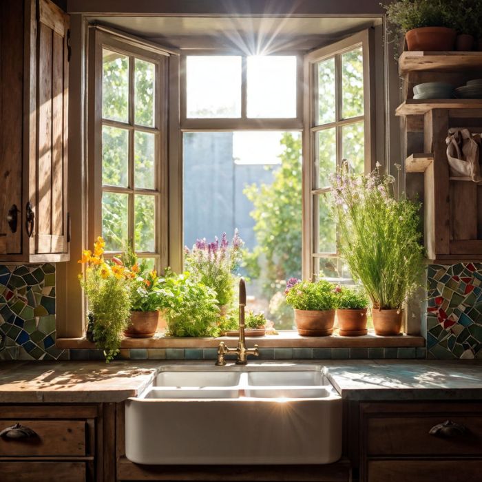 Small Kitchen Window Ideas Install a Window Box
