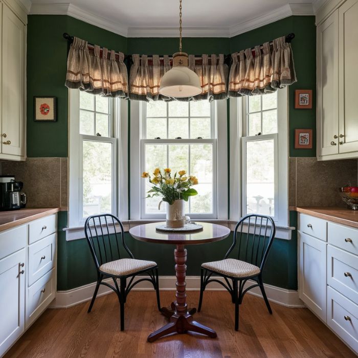 Small Kitchen Window Ideas Add a Valance
