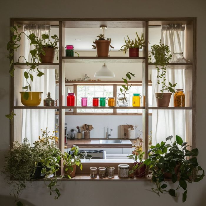 Small Kitchen Window Ideas Add a Window Shelf
