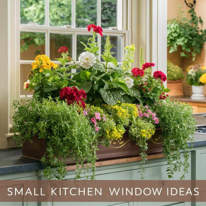 Small Kitchen Window Ideas Install a Window Box
