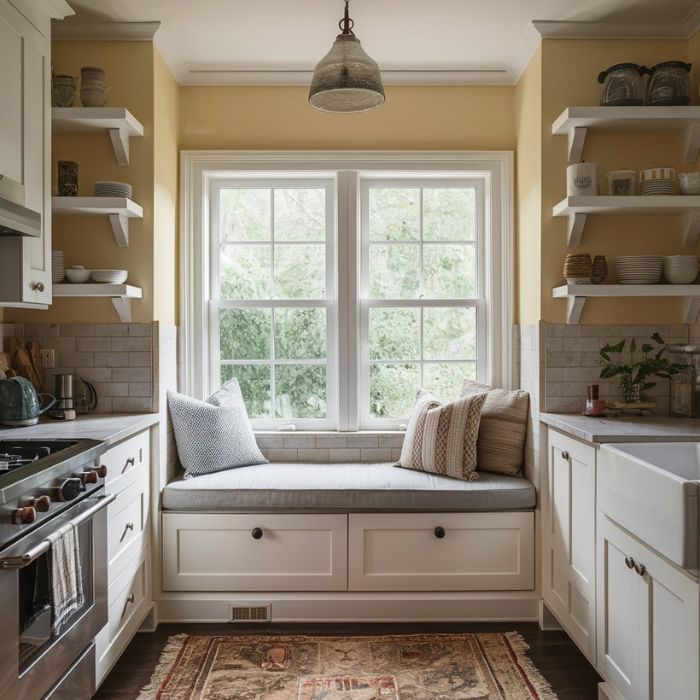 Small Kitchen Window Ideas Install a Window Seat
