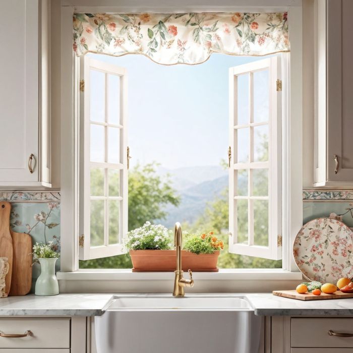 Small Kitchen Window Ideas Use a Window Cling
