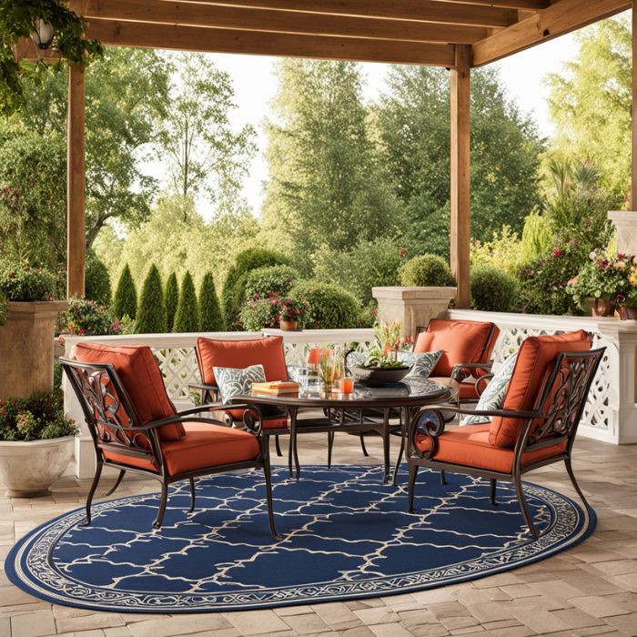 Small Patio Ideas Use Outdoor Rugs