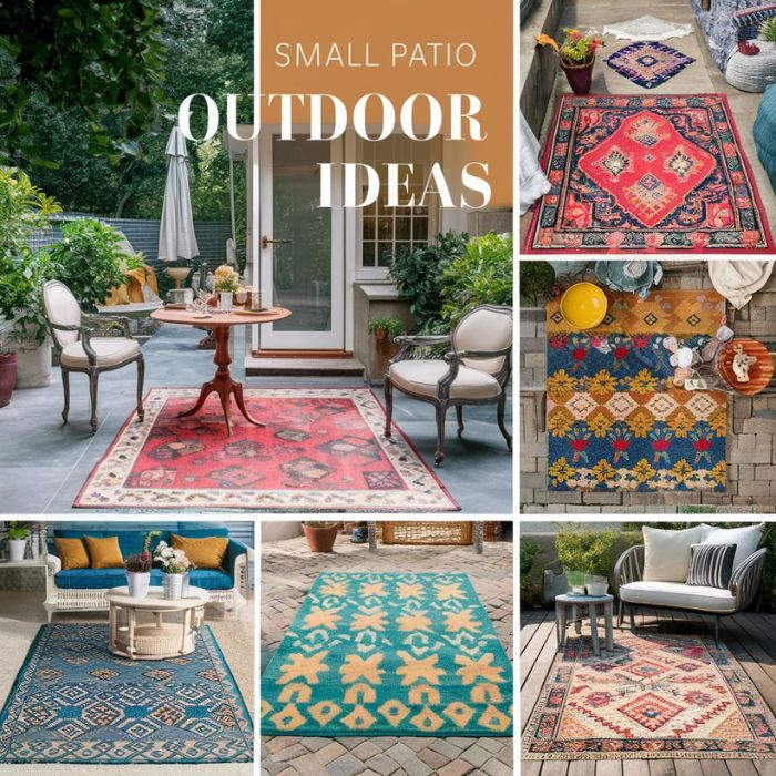 Small Patio Ideas Use Outdoor Rugs
