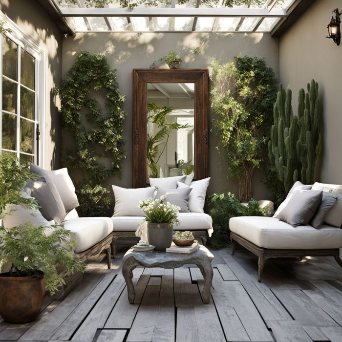 Small Patio Ideas with Mirrors