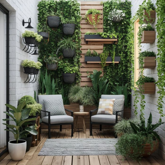 Small Patio Ideas with Vertical Space
