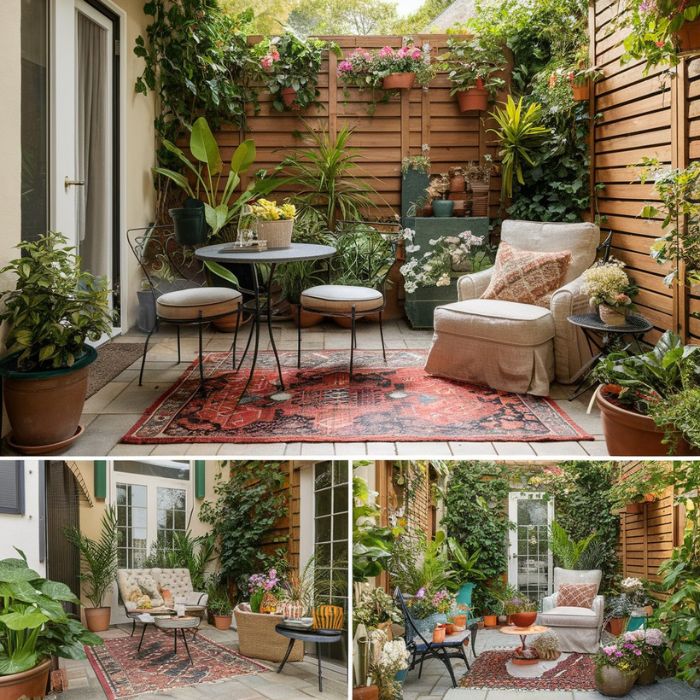 Small Patio Ideas with Zones
