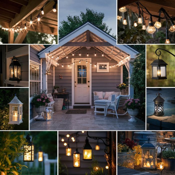 Small Patio Ideas Incorporate Lighting
