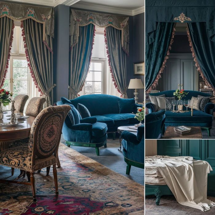 old money home decor with high-quality fabrics