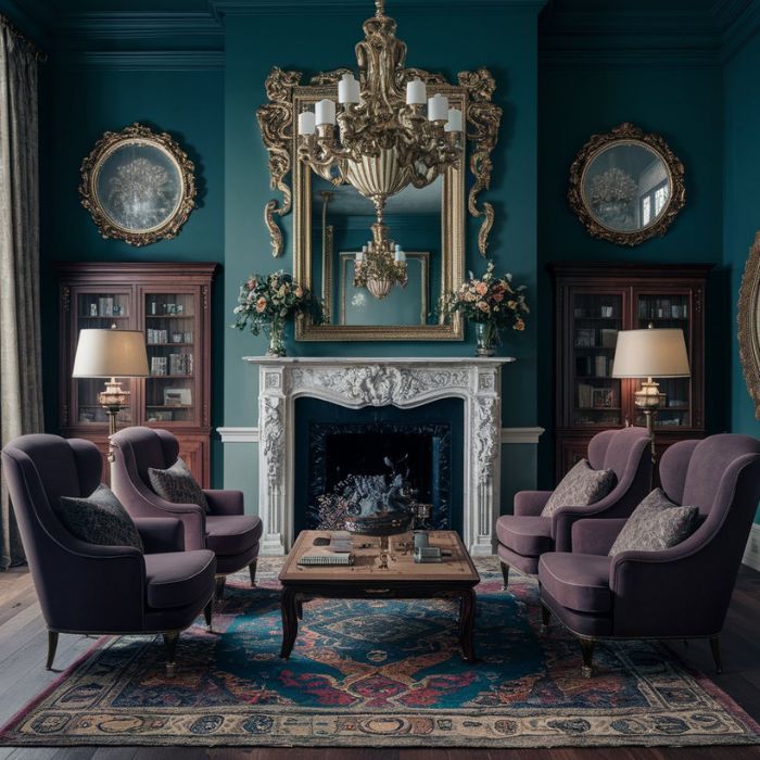 old money home decor with rich colors