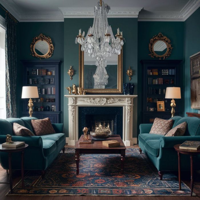 old money home decor with rich colors