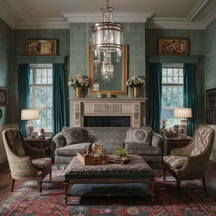 old money home decor with traditional patterns