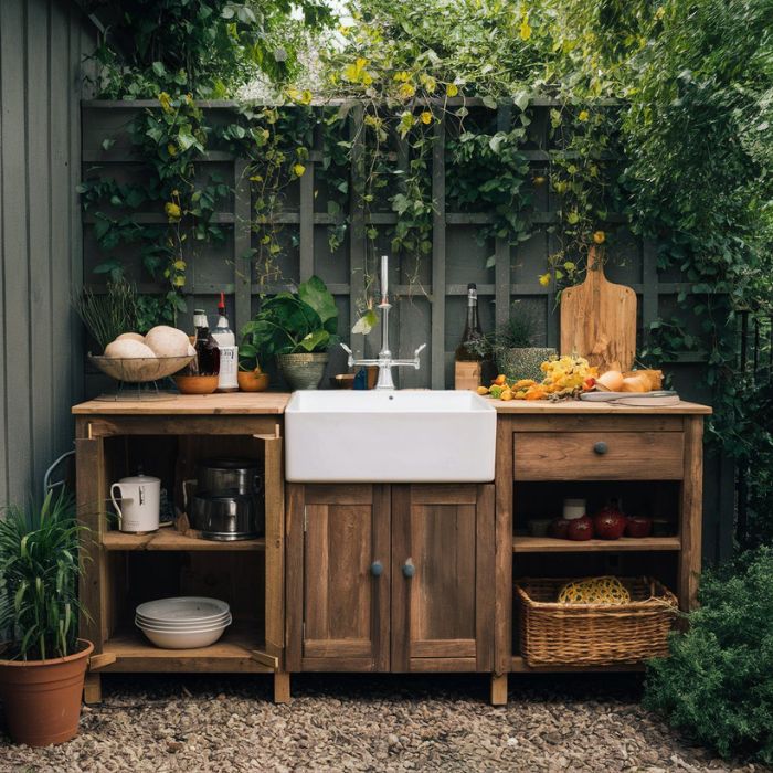 DIY Cheap Outdoor Kitchen Sink