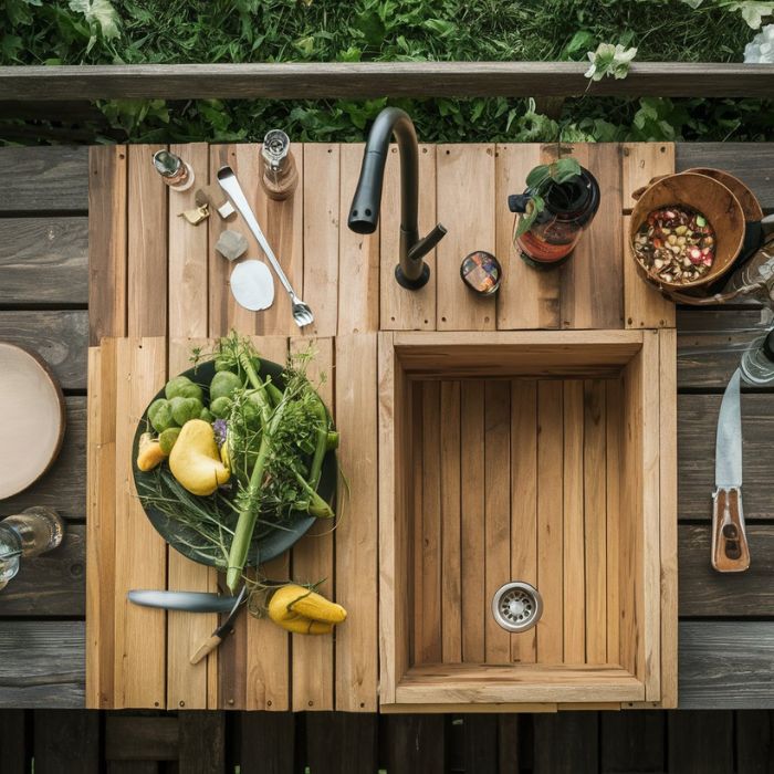 DIY Outdoor Kitchen Sink