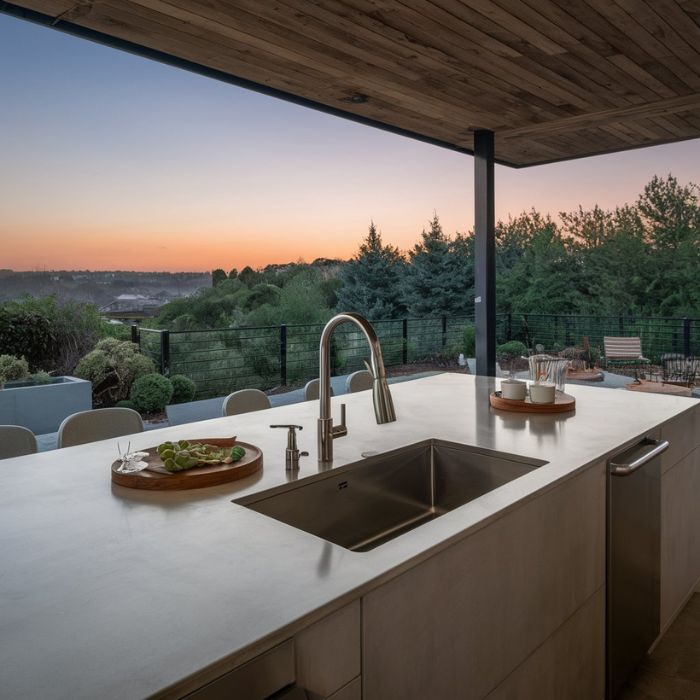 Modern Outdoor Kitchen Sink