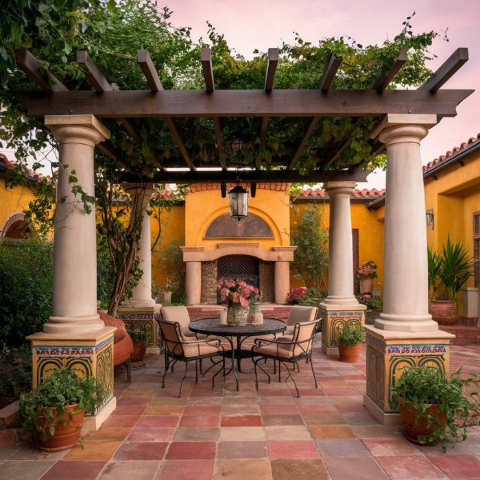 Spanish Style Pergola: A Touch of Mediterranean Flair