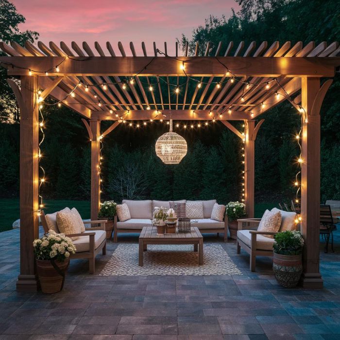 String Lights for a Magical DIY Pergola