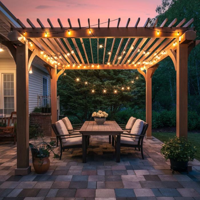 String Lights for a Magical DIY Pergola