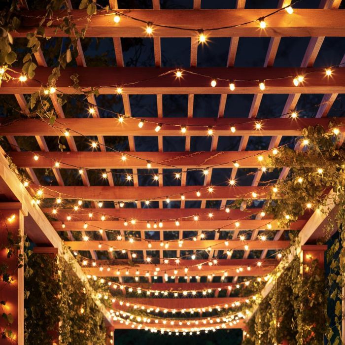 String Lights for a Magical DIY Pergola